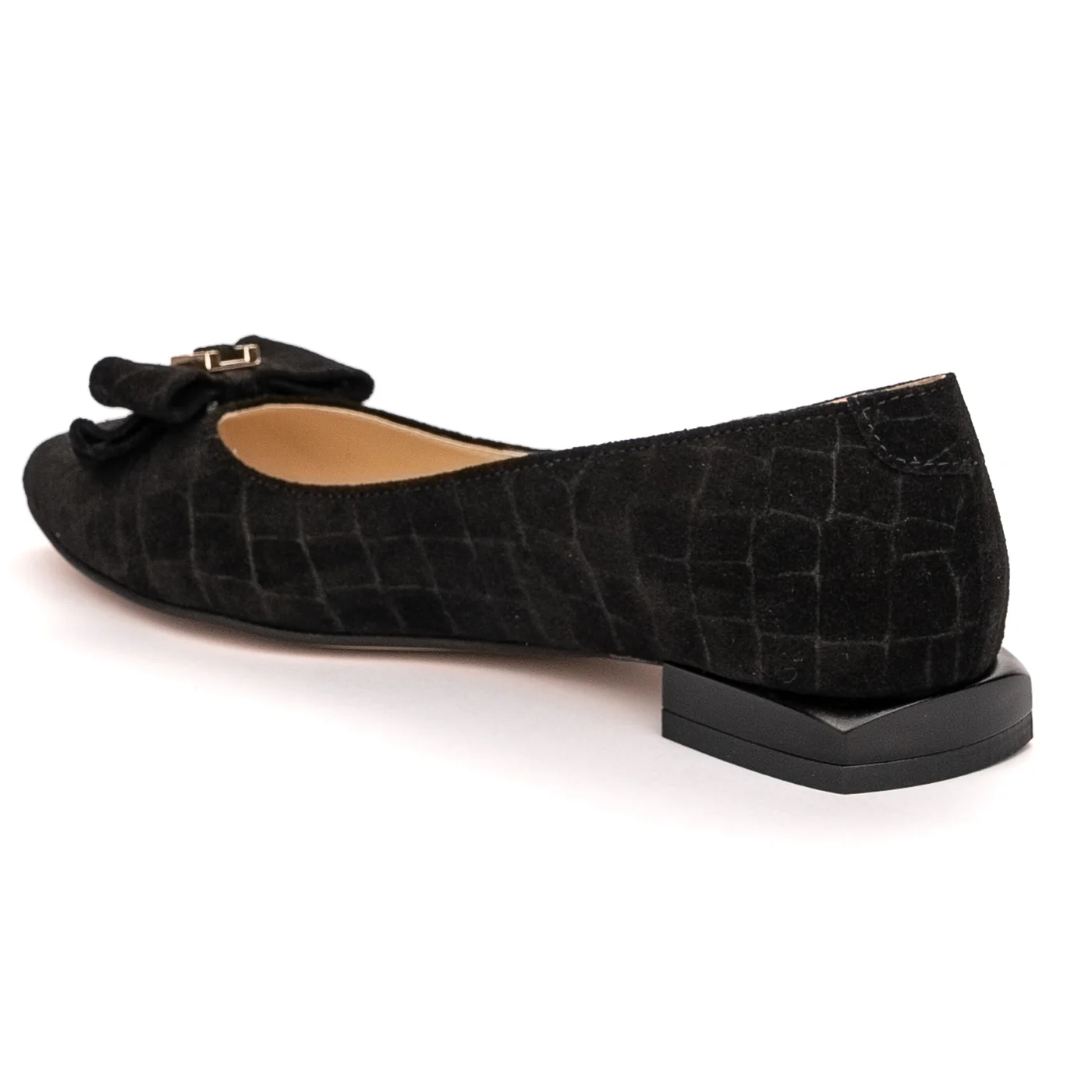 Balerini dama din piele naturala neagra 13397 - Image 2