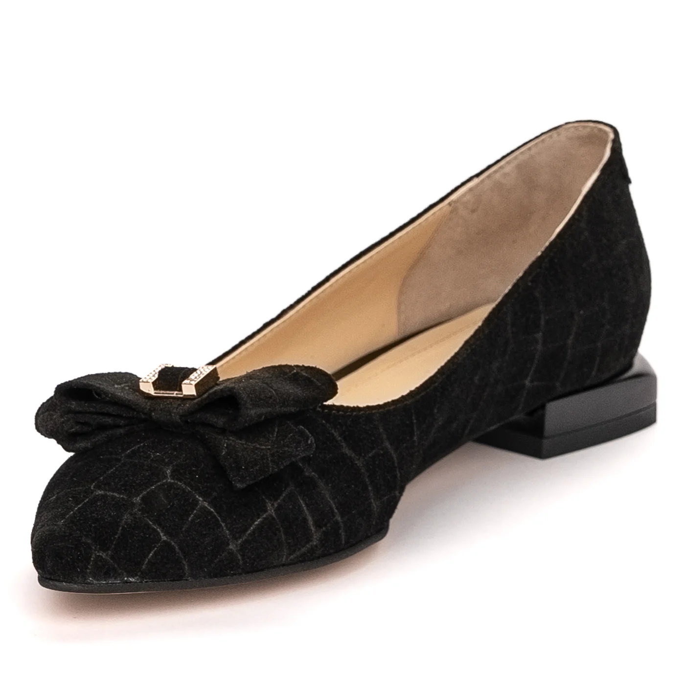 Balerini dama din piele naturala neagra 13397 - Image 3