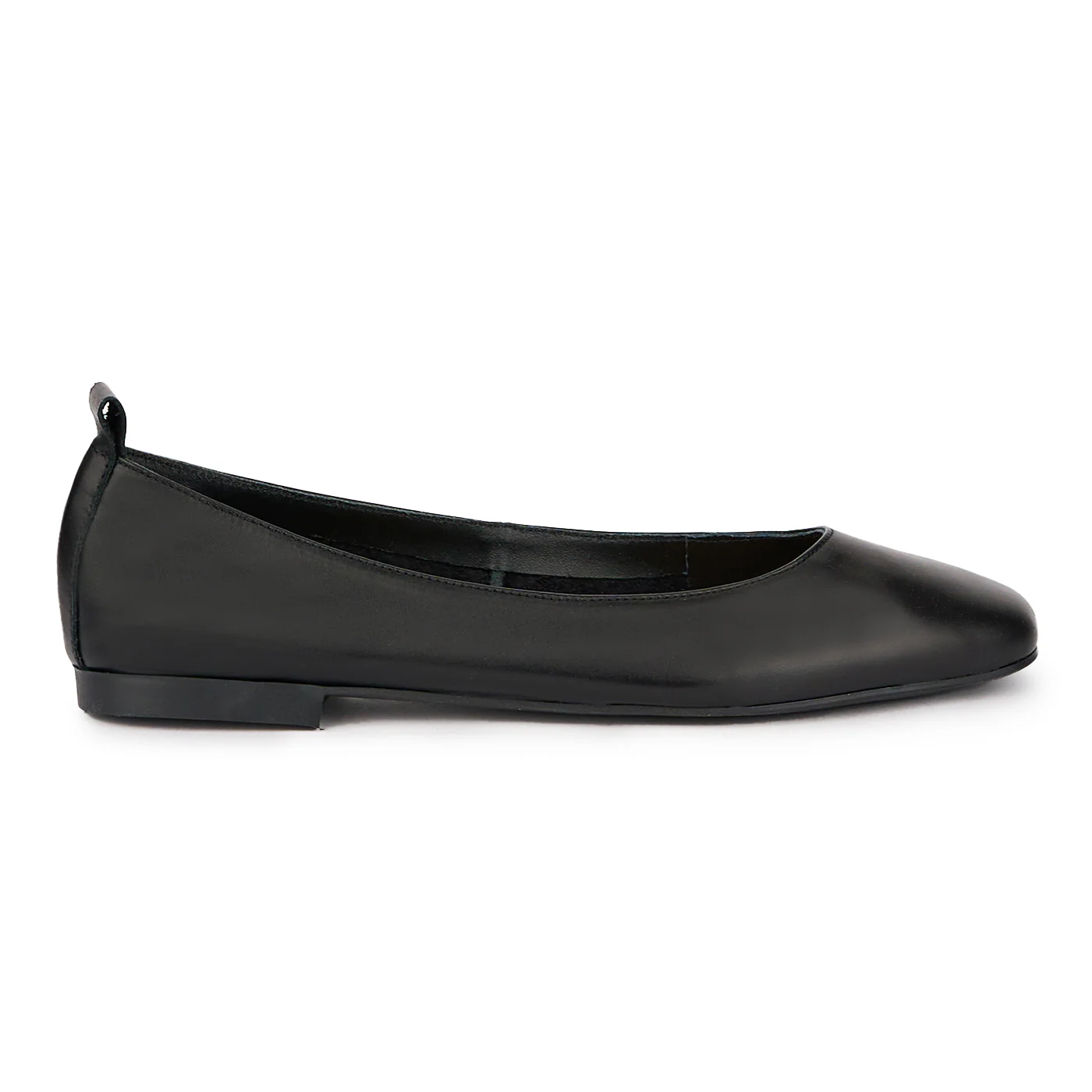 Balerini dama din piele naturala neagra 15336