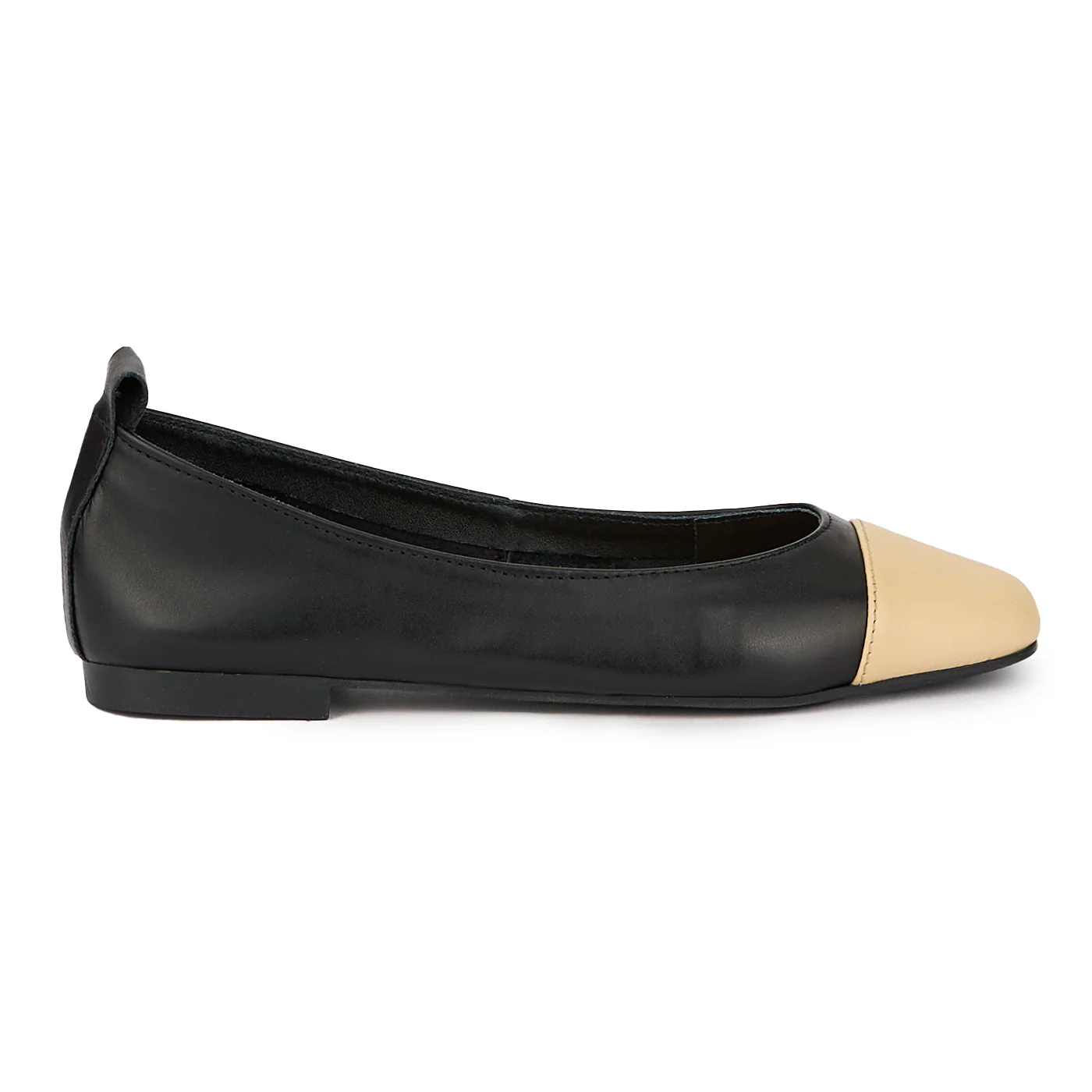 Balerini dama din piele naturala neagra 15338