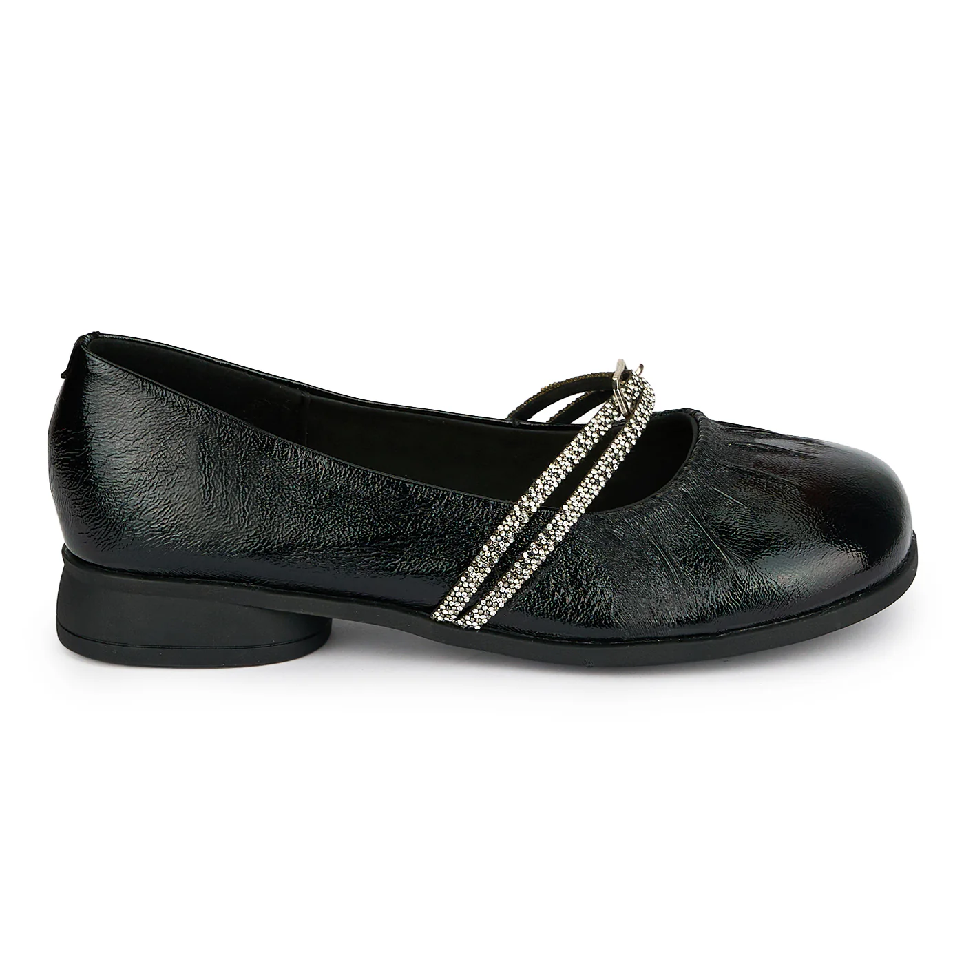 Balerini dama din piele naturala neagra 19372