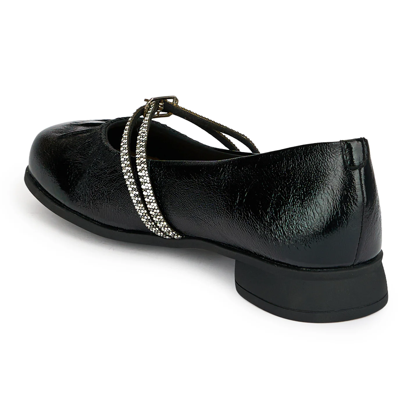Balerini dama din piele naturala neagra 19372 - Image 2