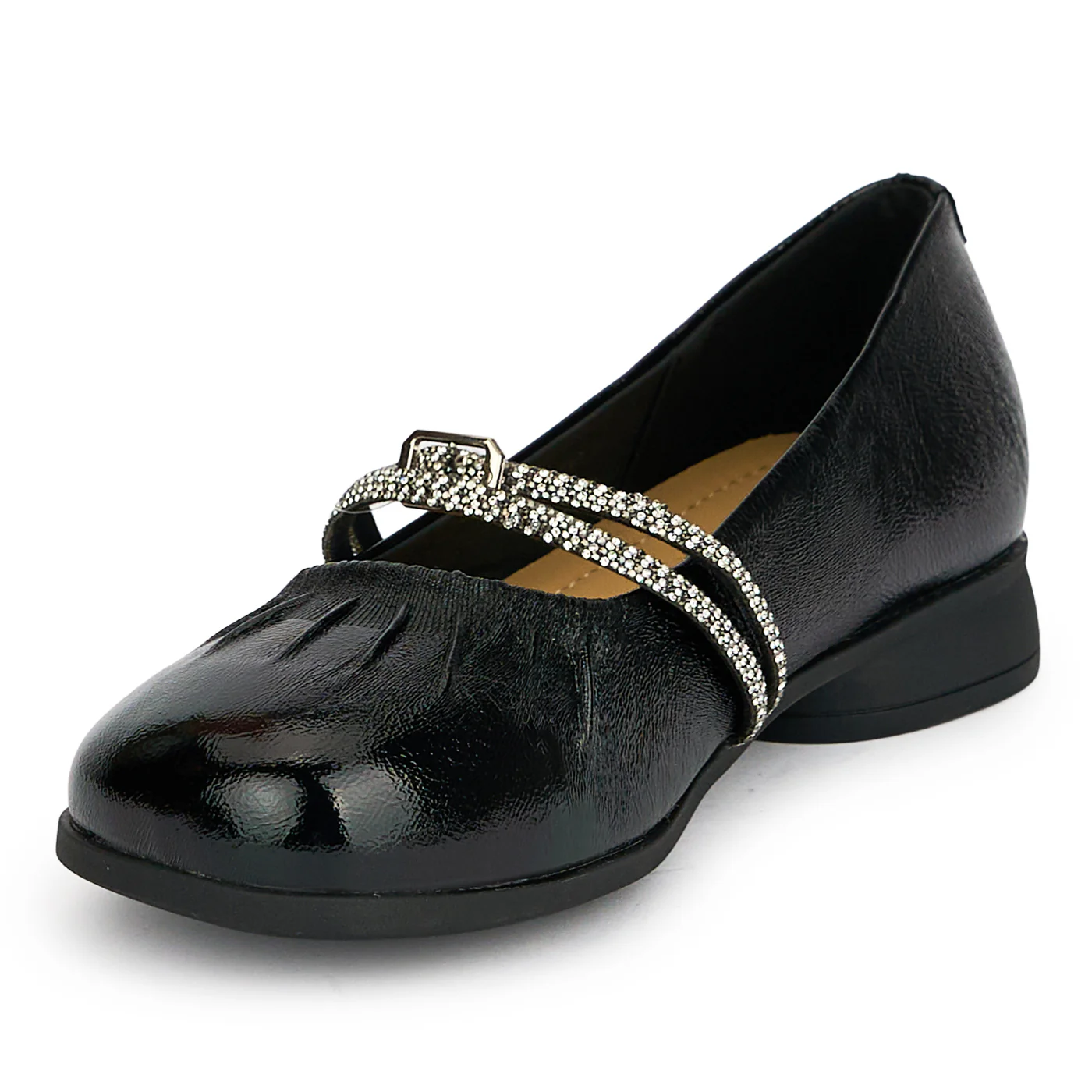 Balerini dama din piele naturala neagra 19372 - Image 3
