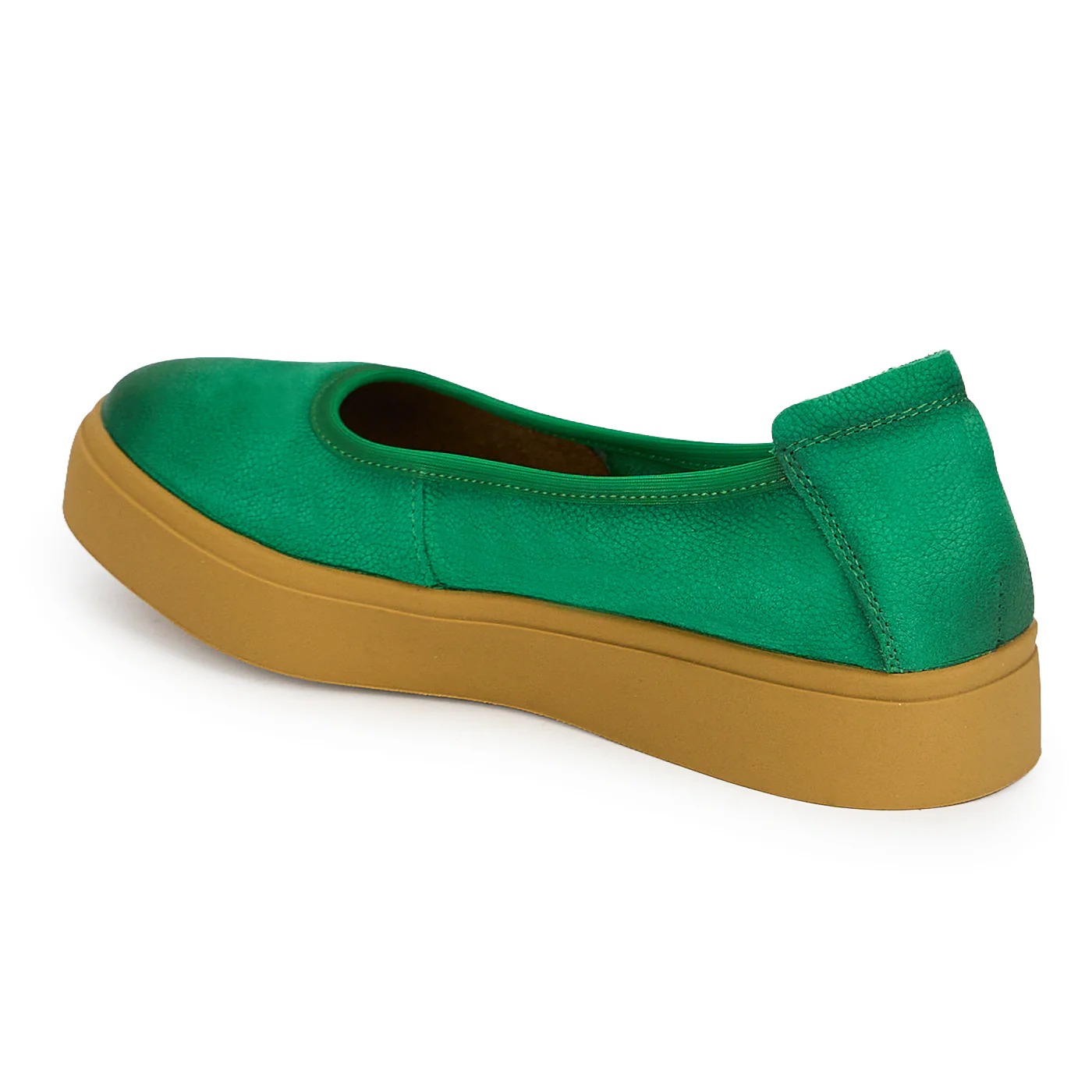 Balerini dama din piele naturala verde 19237 - Image 2
