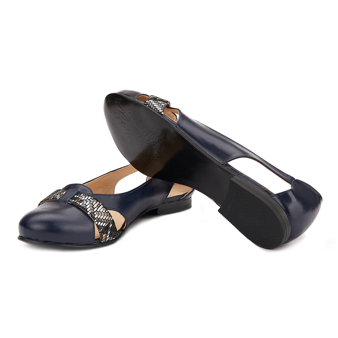 Balerini din piele naturala navy 1501 - Image 3