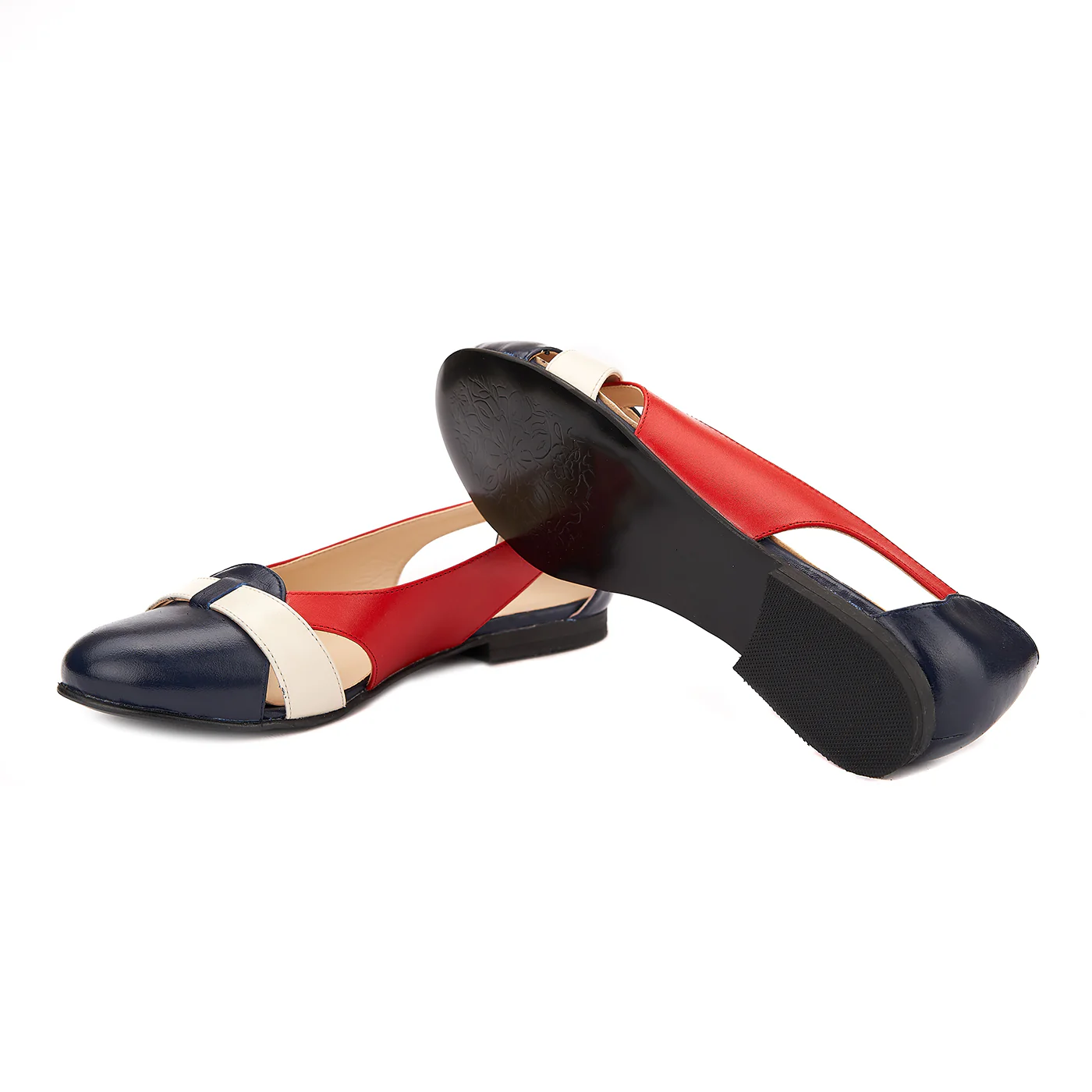 Balerini din piele naturala rosie 1499 - Image 3