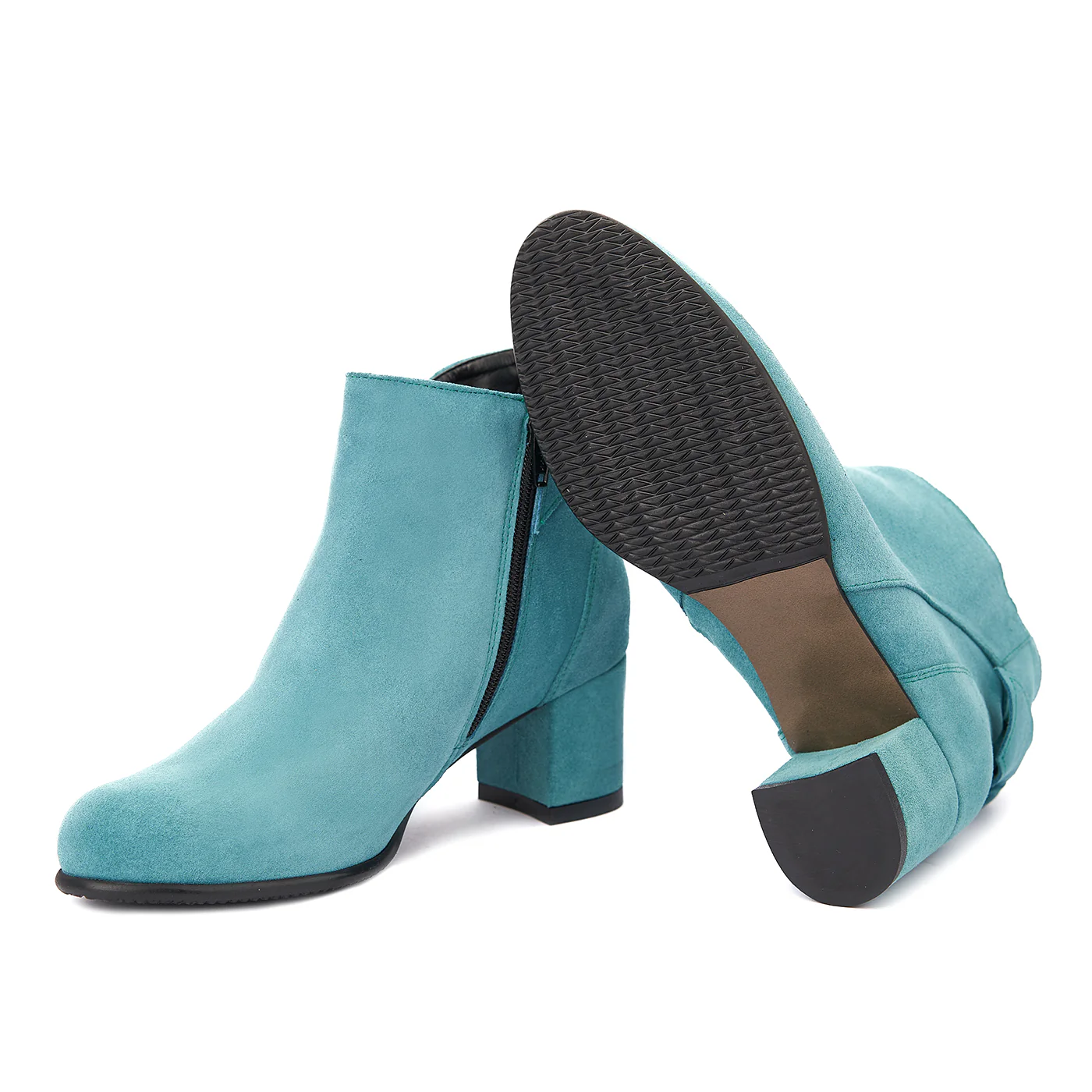 Botine Bleu Dama Toc 6 Cm din Piele Naturala 6299 - Image 3