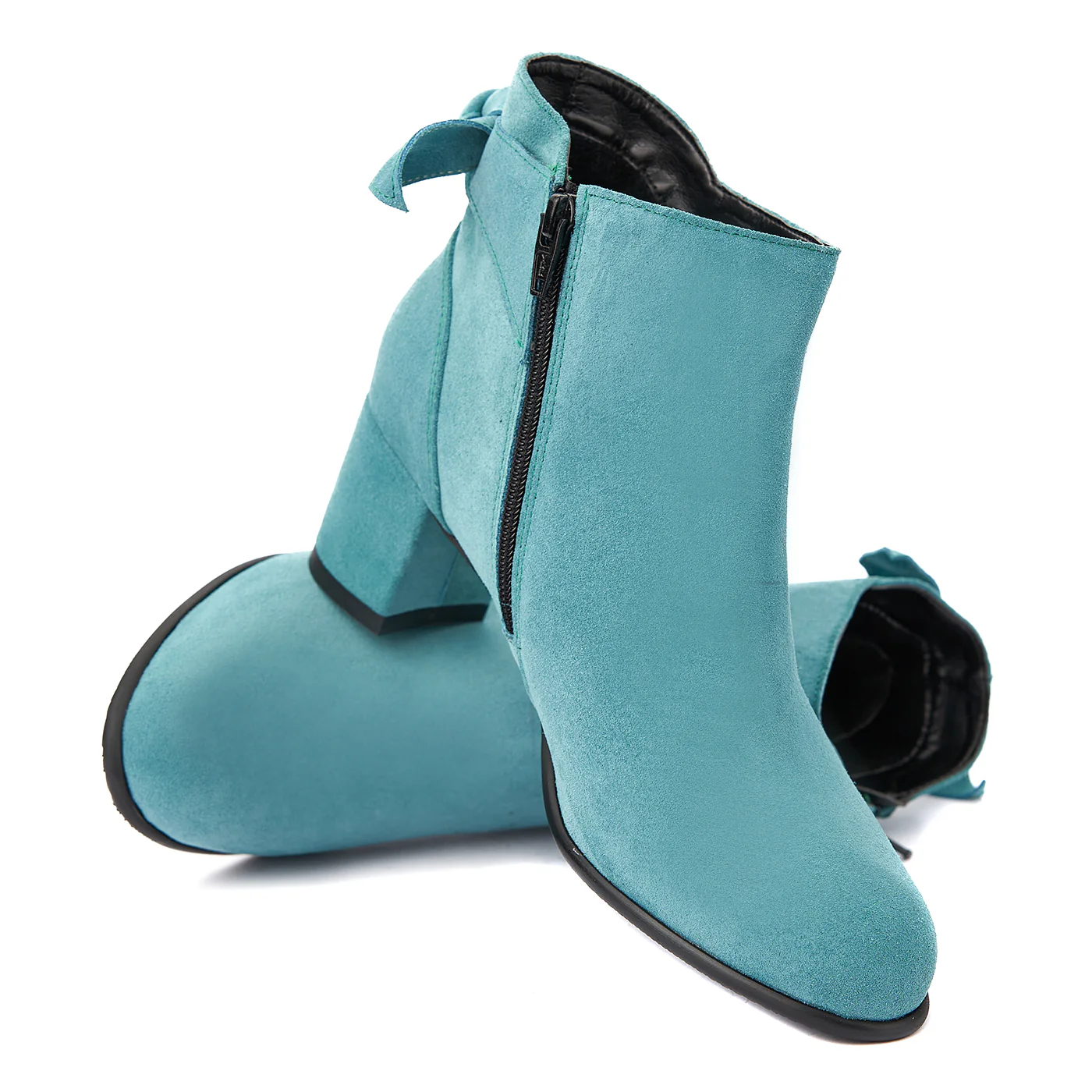 Botine Bleu Dama Toc 6 Cm din Piele Naturala 6299 - Image 4