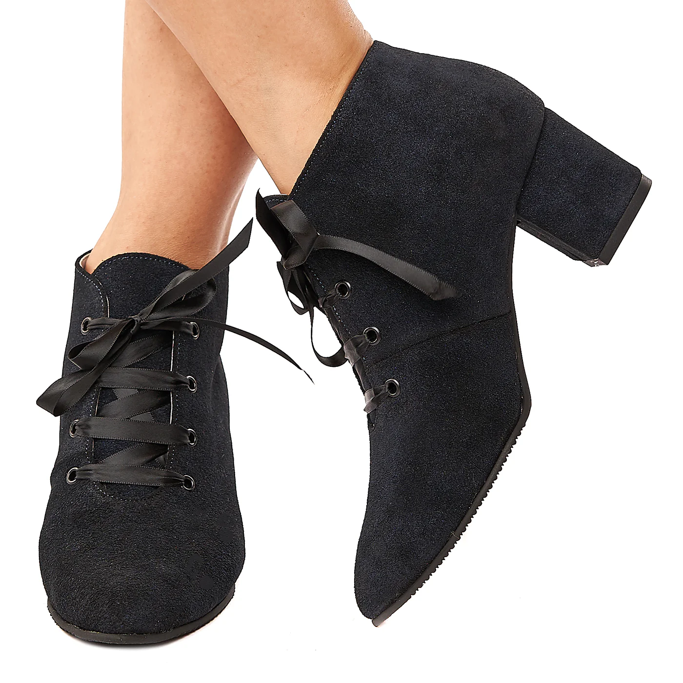 Botine bleumarin din piele naturala 6107 - Image 3