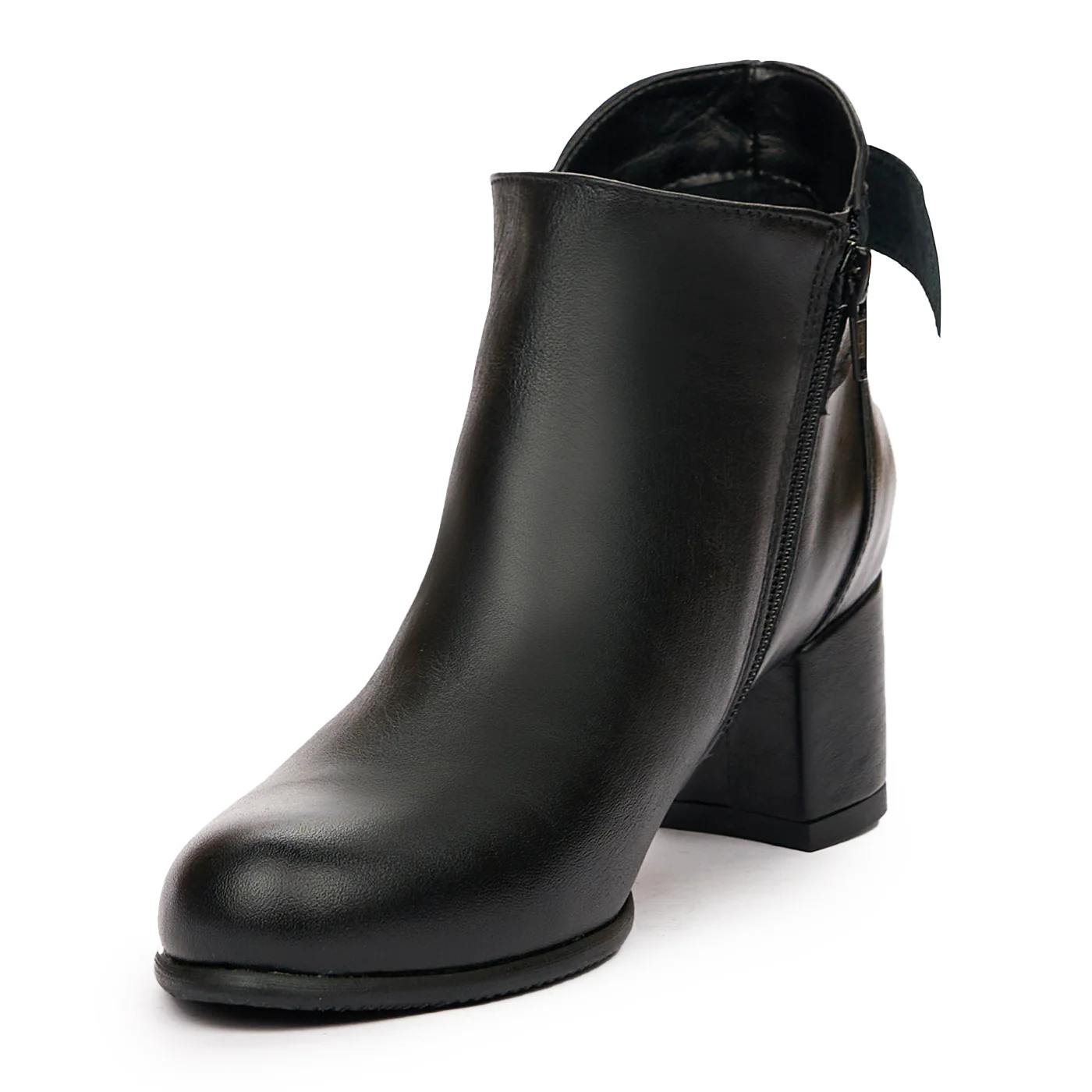 Botine cu Toc din Piele Negre 6612 - Image 3