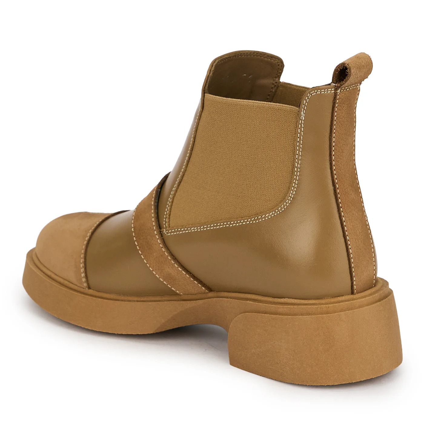 Botine dama din piele naturala bej 19122 - Image 2
