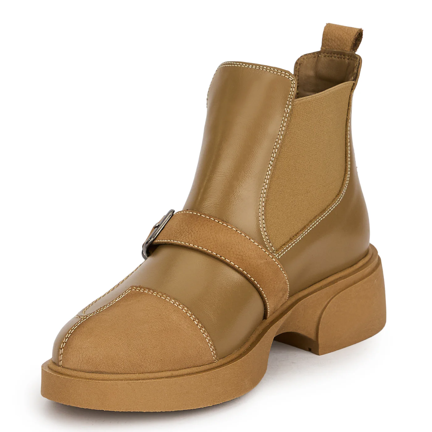 Botine dama din piele naturala bej 19122 - Image 3