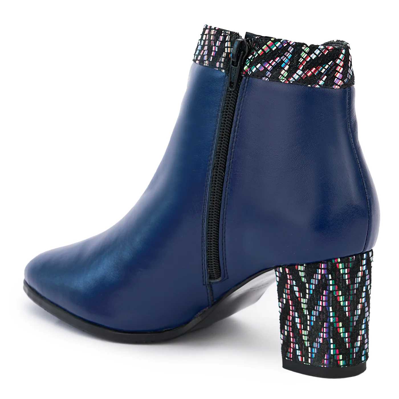 Botine dama din piele naturala bleumarin 14230 - Image 2