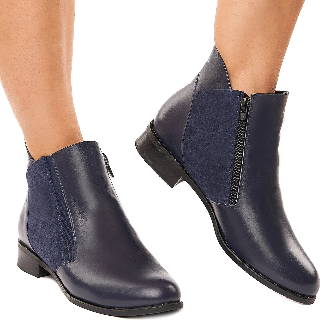 Botine dama din piele naturala bleumarin 6145 - Image 2
