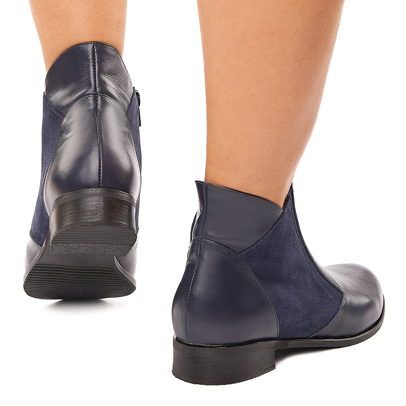 Botine dama din piele naturala bleumarin 6145 - Image 4