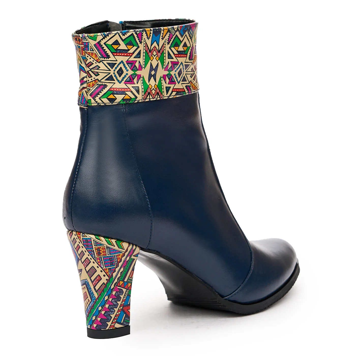 Botine dama din piele naturala bleumarin 6703 - Image 2