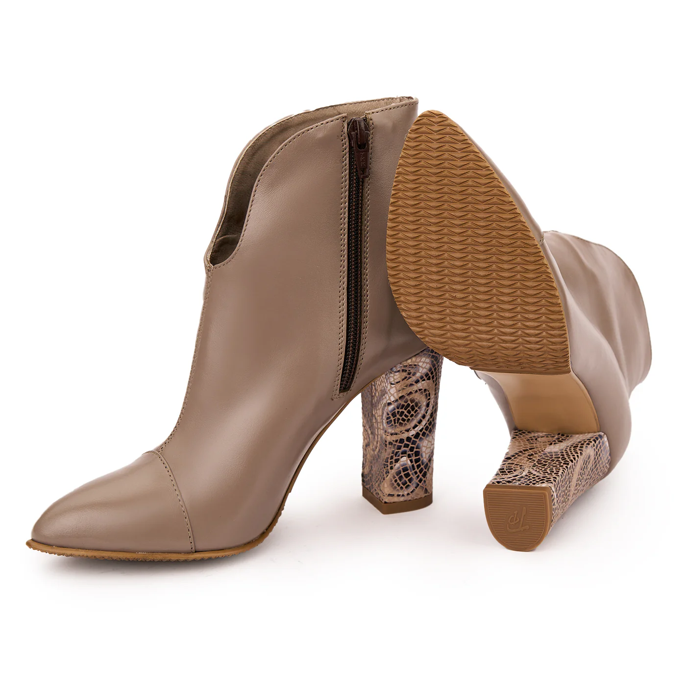 Botine dama din piele naturala crem 6356 - Image 3