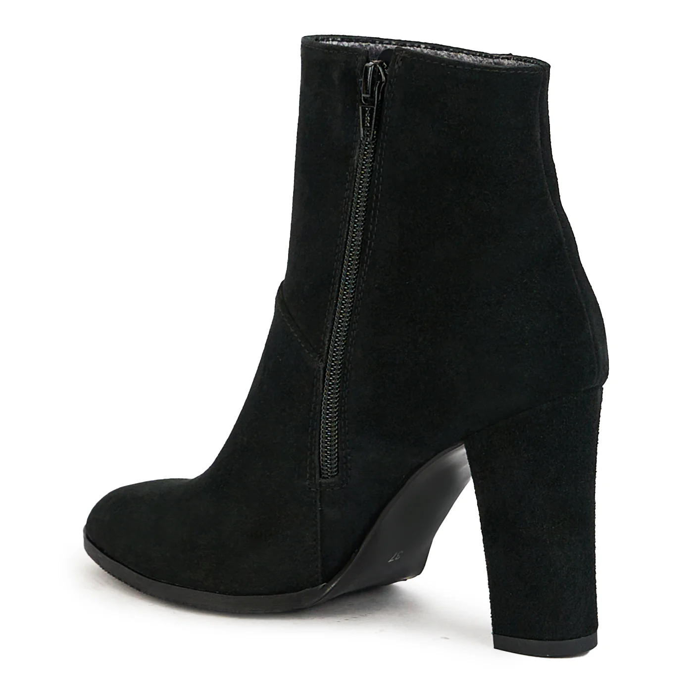 Botine dama din piele naturala cu toc gros 9.5 cm 17413 - Image 2