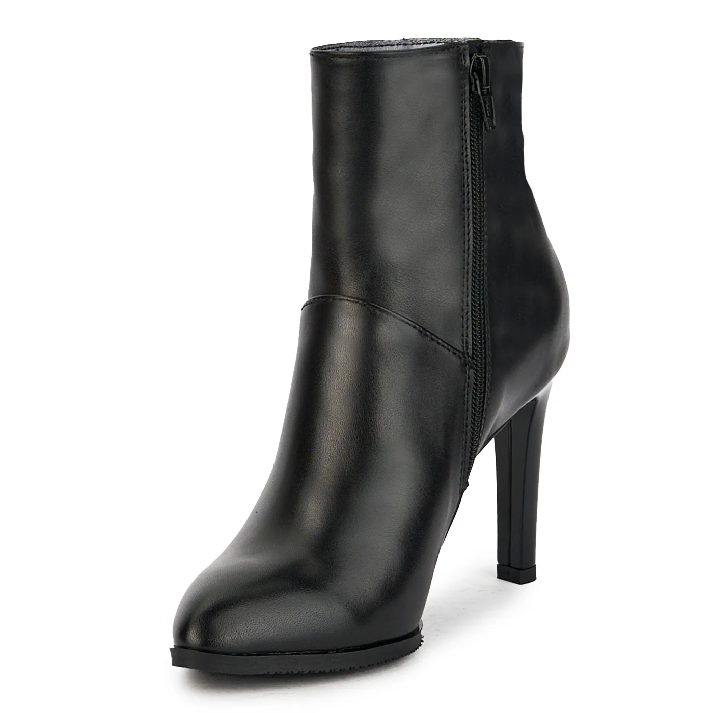Botine dama din piele naturala cu toc subtire 9.5 cm 17412 - Image 3