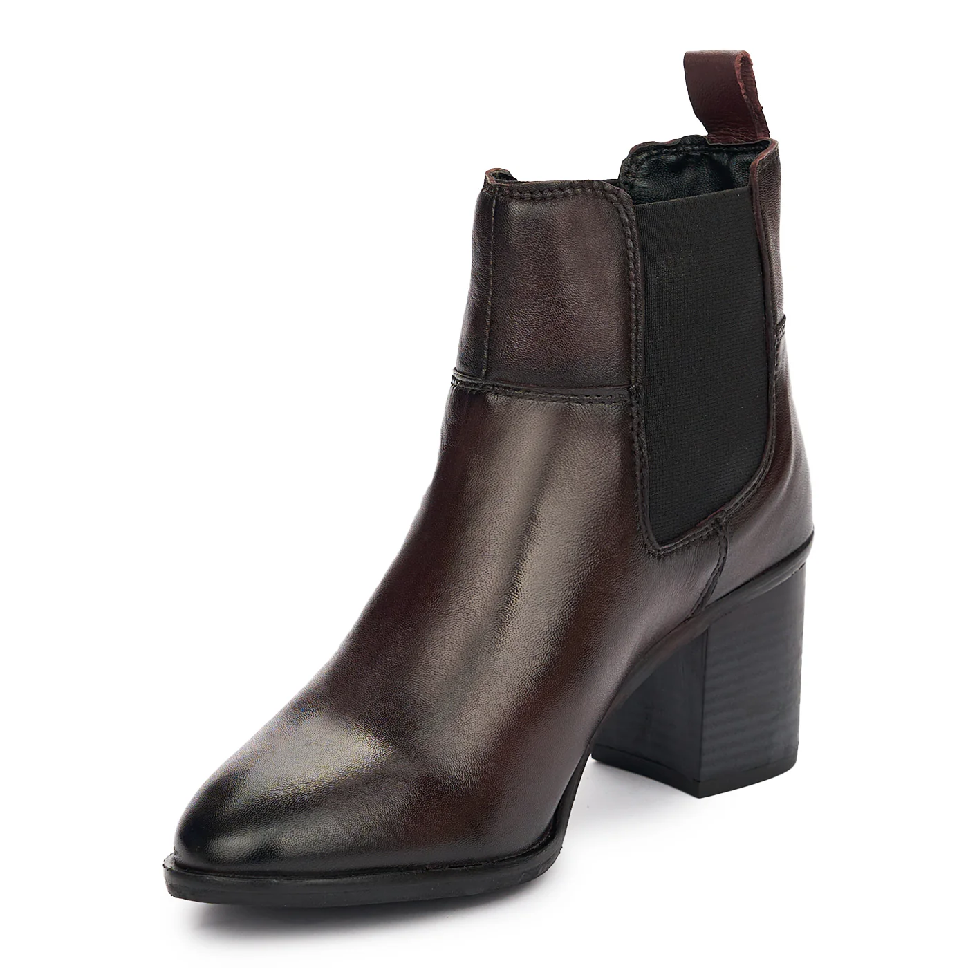 Botine dama din piele naturala maro toc 7 cm 12962 - Image 3