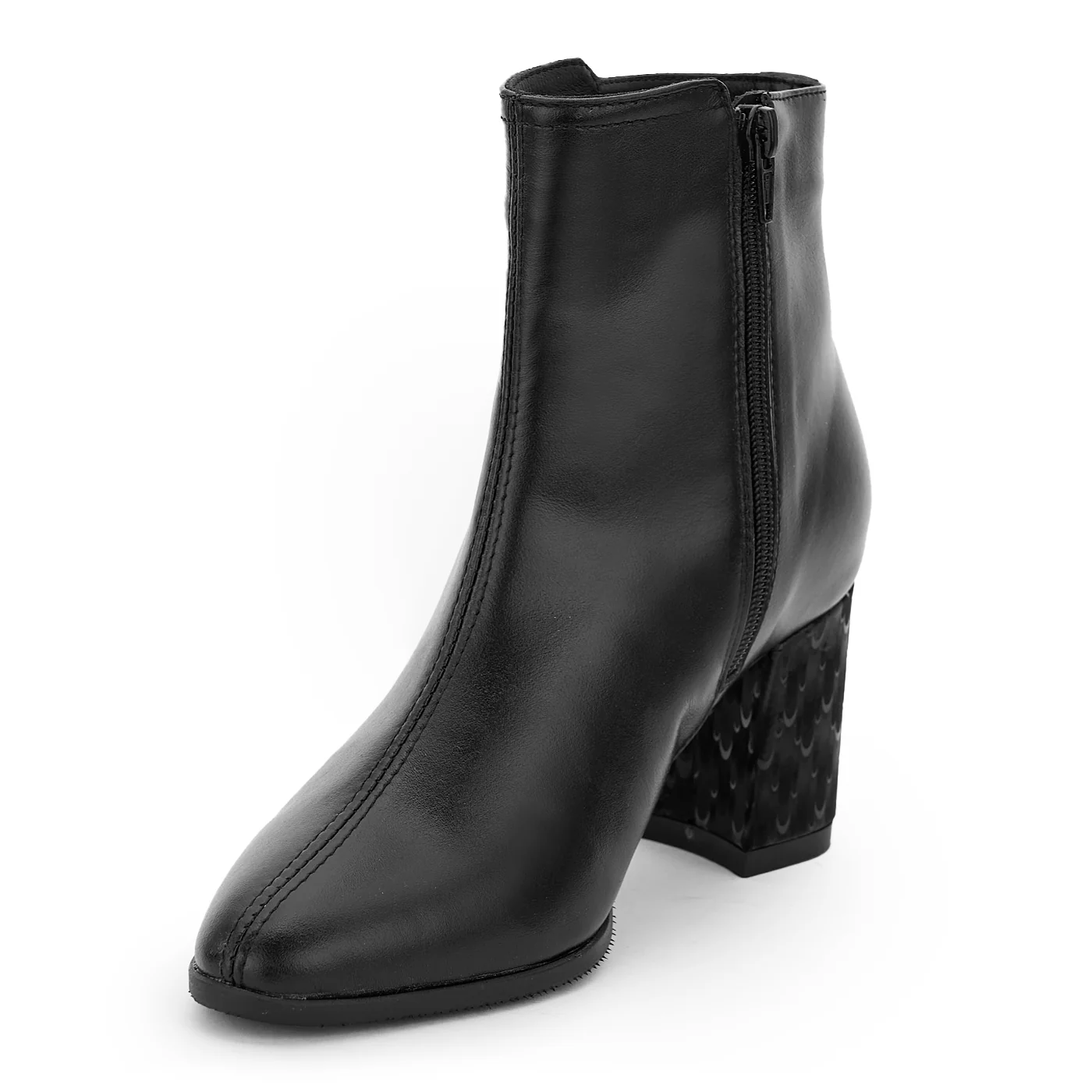 Botine dama din piele naturala neagra 14224 - Image 3