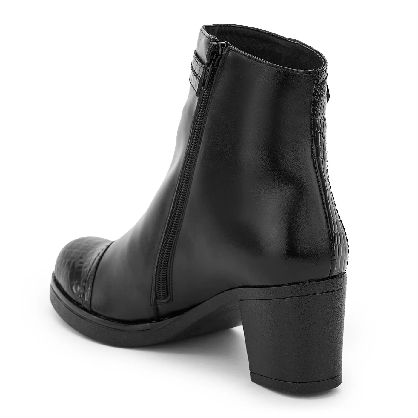Botine dama din piele naturala neagra 14227 - Image 2