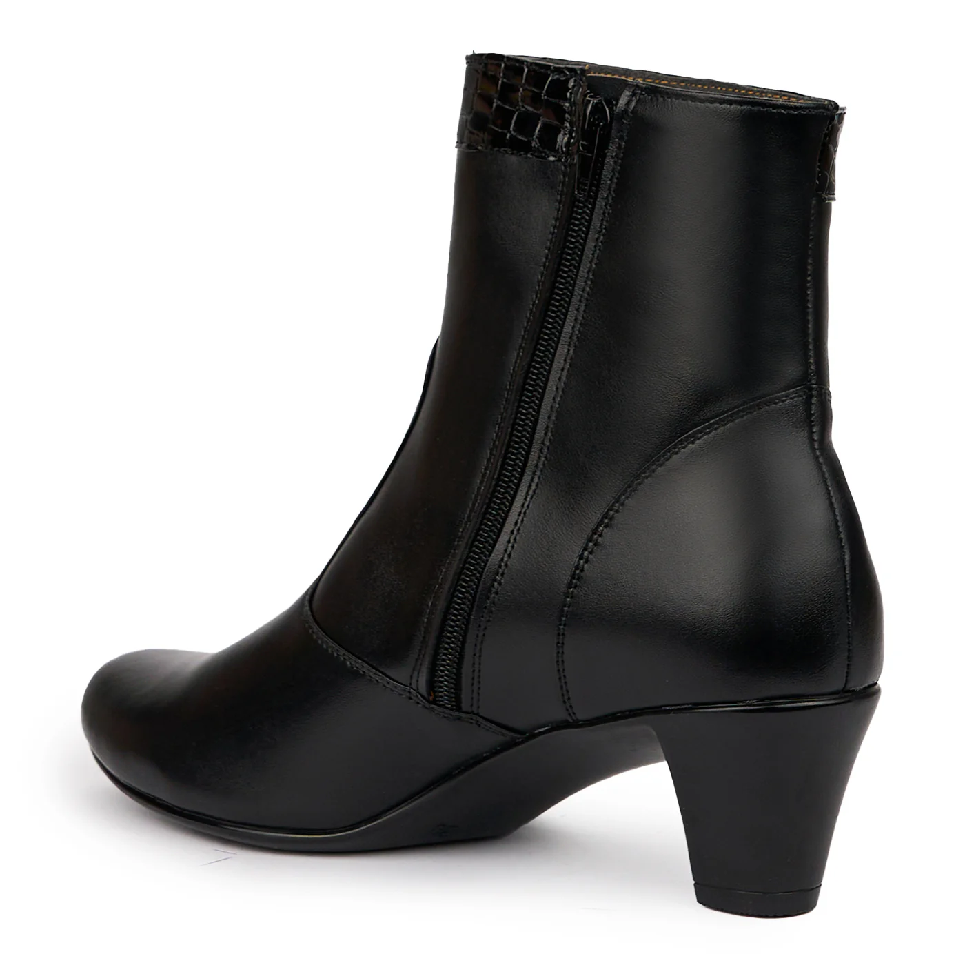Botine dama din piele naturala neagra 14302 - Image 2