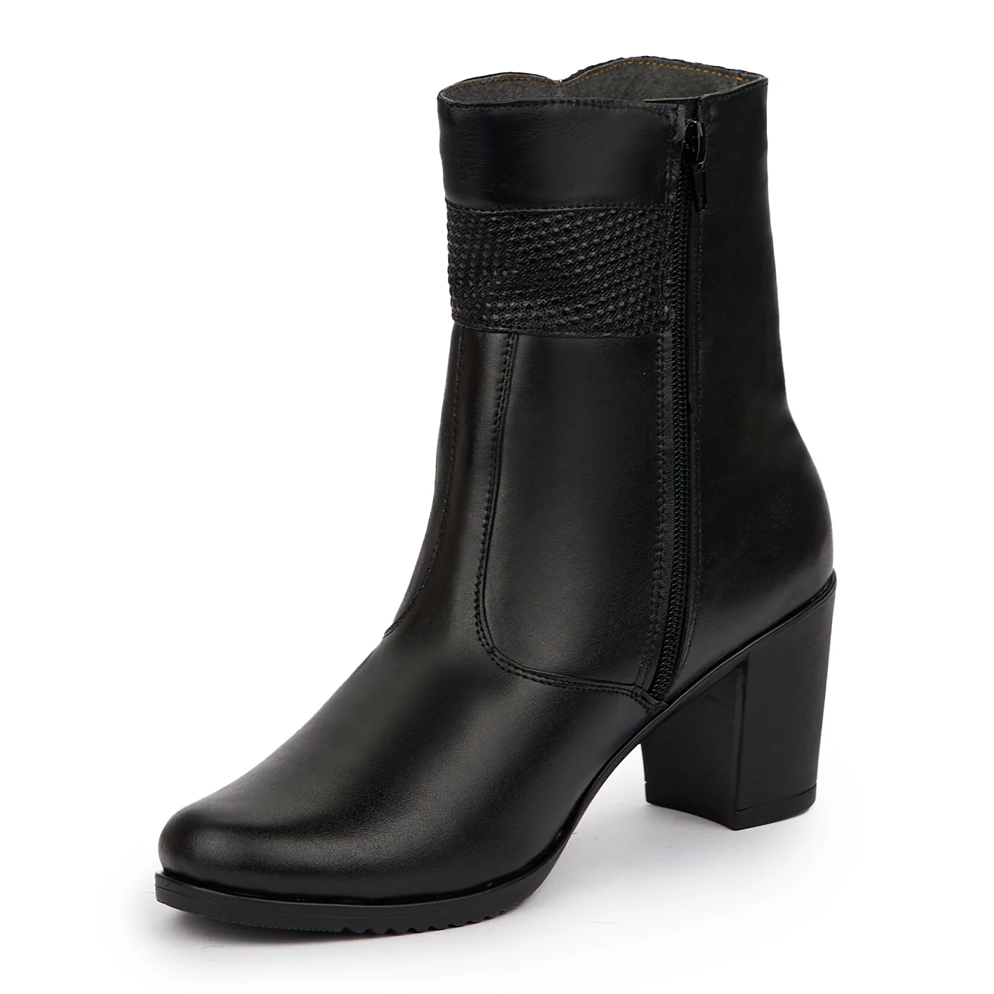 Botine dama din piele naturala neagra 14303 - Image 3