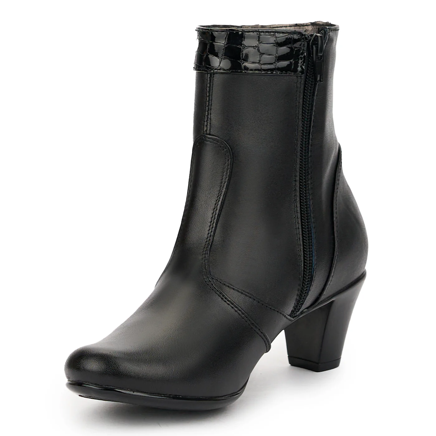 Botine dama din piele naturala neagra 14882 - Image 3