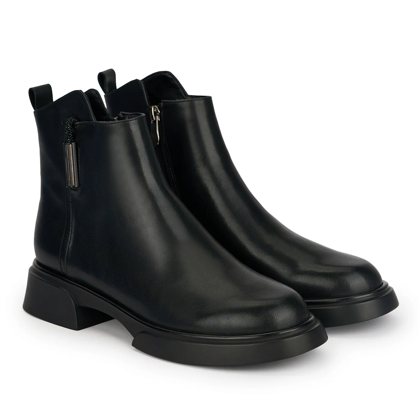 Botine dama din piele naturala neagra 19039 - Image 4
