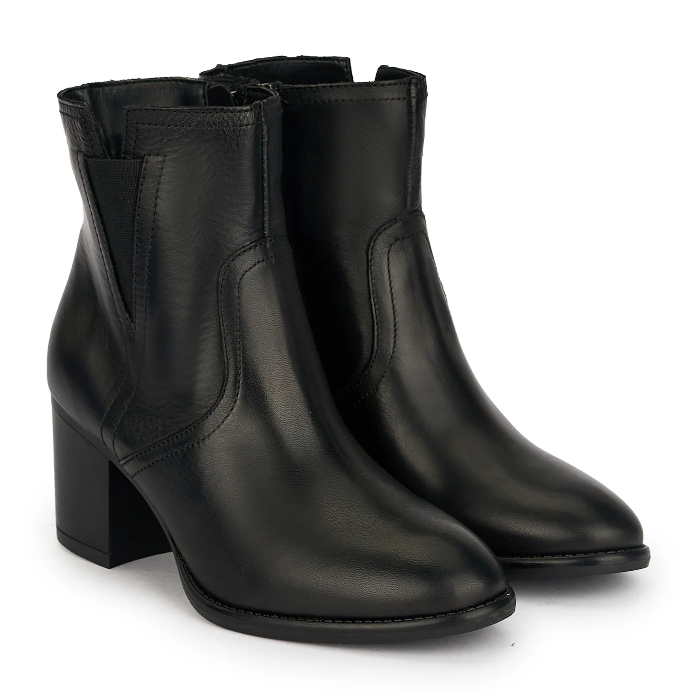 Botine dama din piele naturala neagra 19092 - Image 4