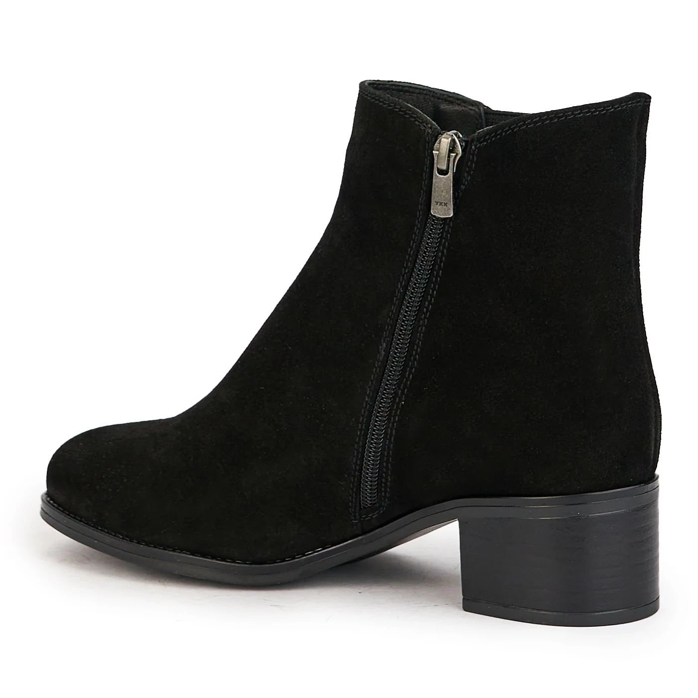 Botine dama din piele naturala neagra cu toc 4.5 cm  17210 - Image 2