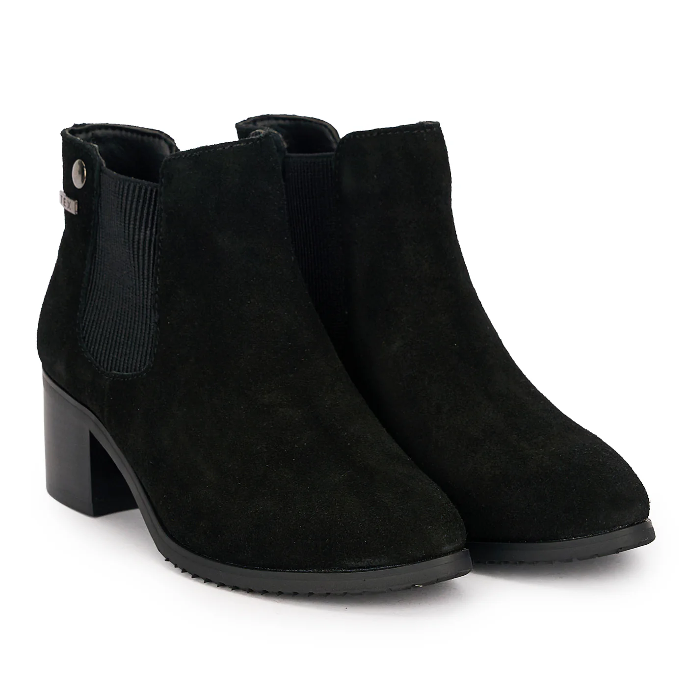 Botine dama din piele naturala neagra cu toc gros 5.5 cm 18857 - Image 4