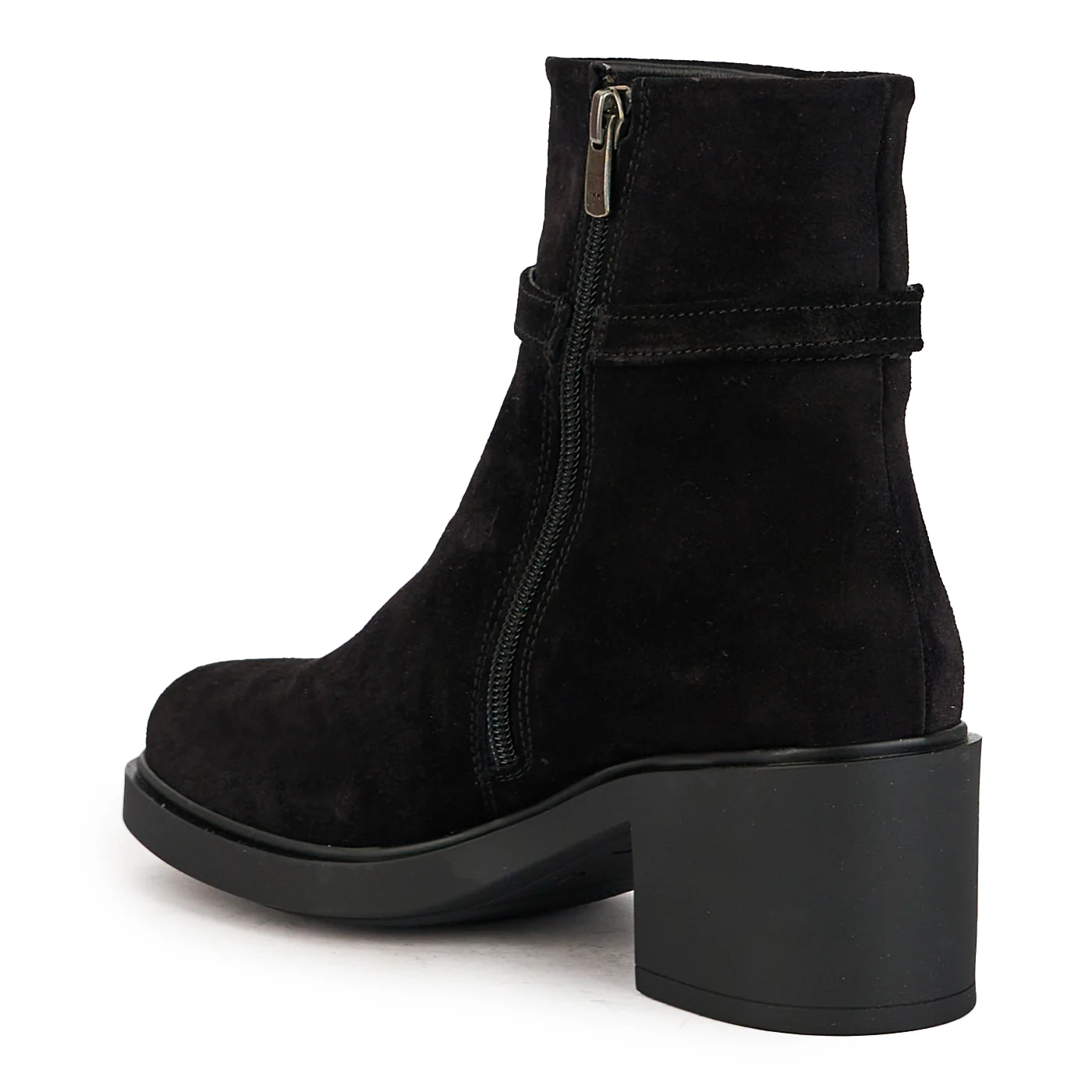 Botine dama din piele naturala neagra cu toc gros 6 cm 17293 - Image 2