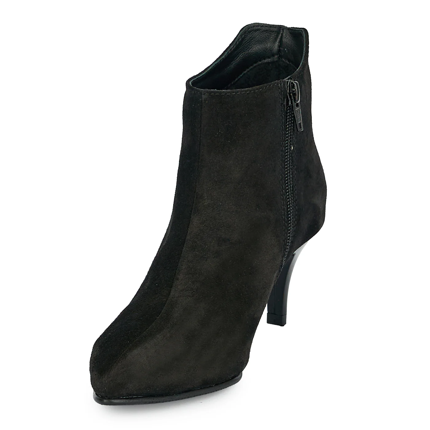 Botine dama din piele naturala neagra cu toc subtire 6.5 cm 19232 - Image 3