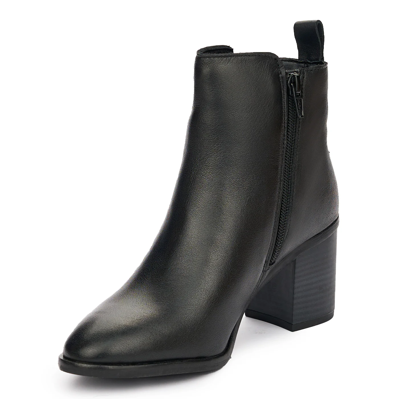Botine dama din piele naturala neagra toc 7 cm 12963 - Image 3
