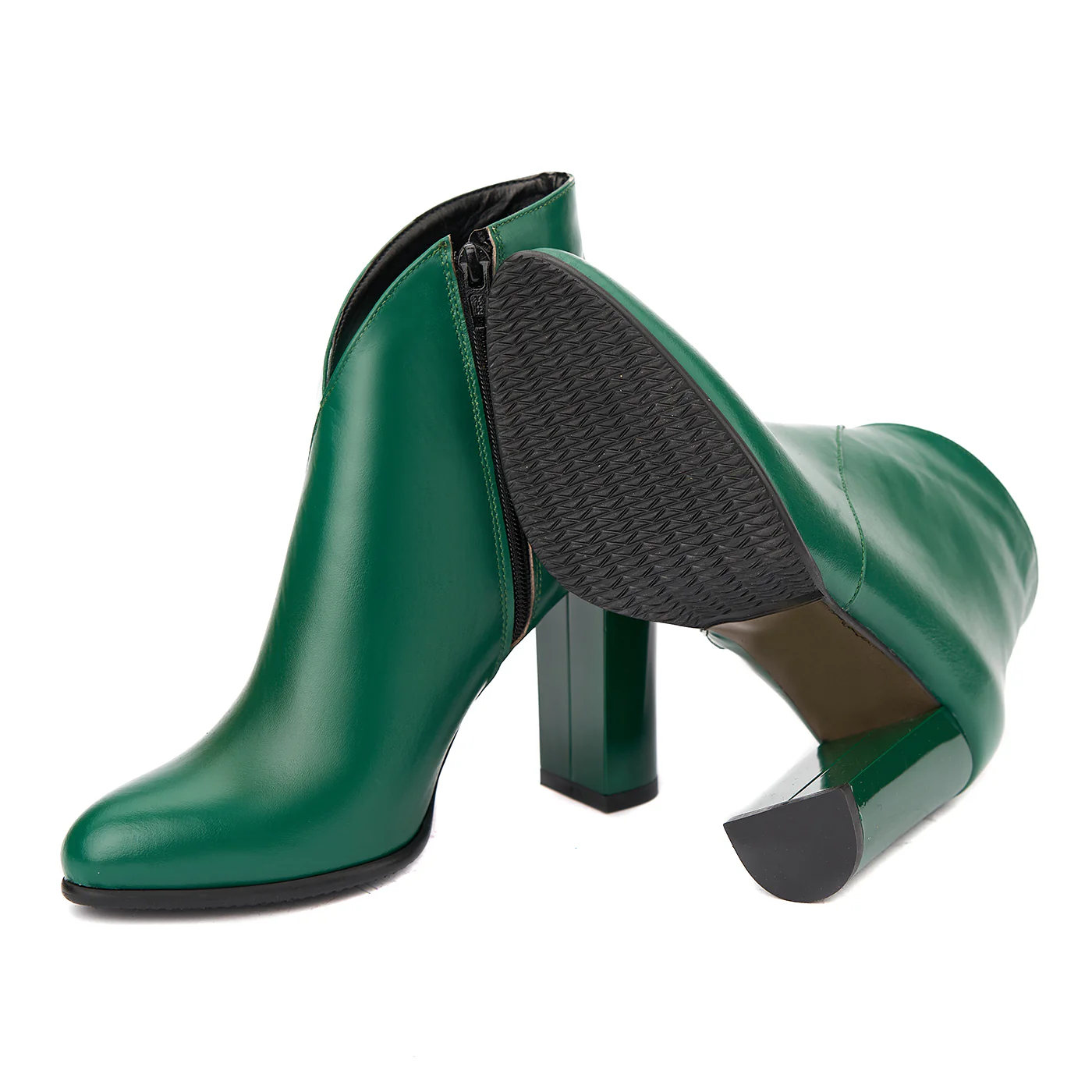 Botine dama din piele naturala verde 6307 - Image 3