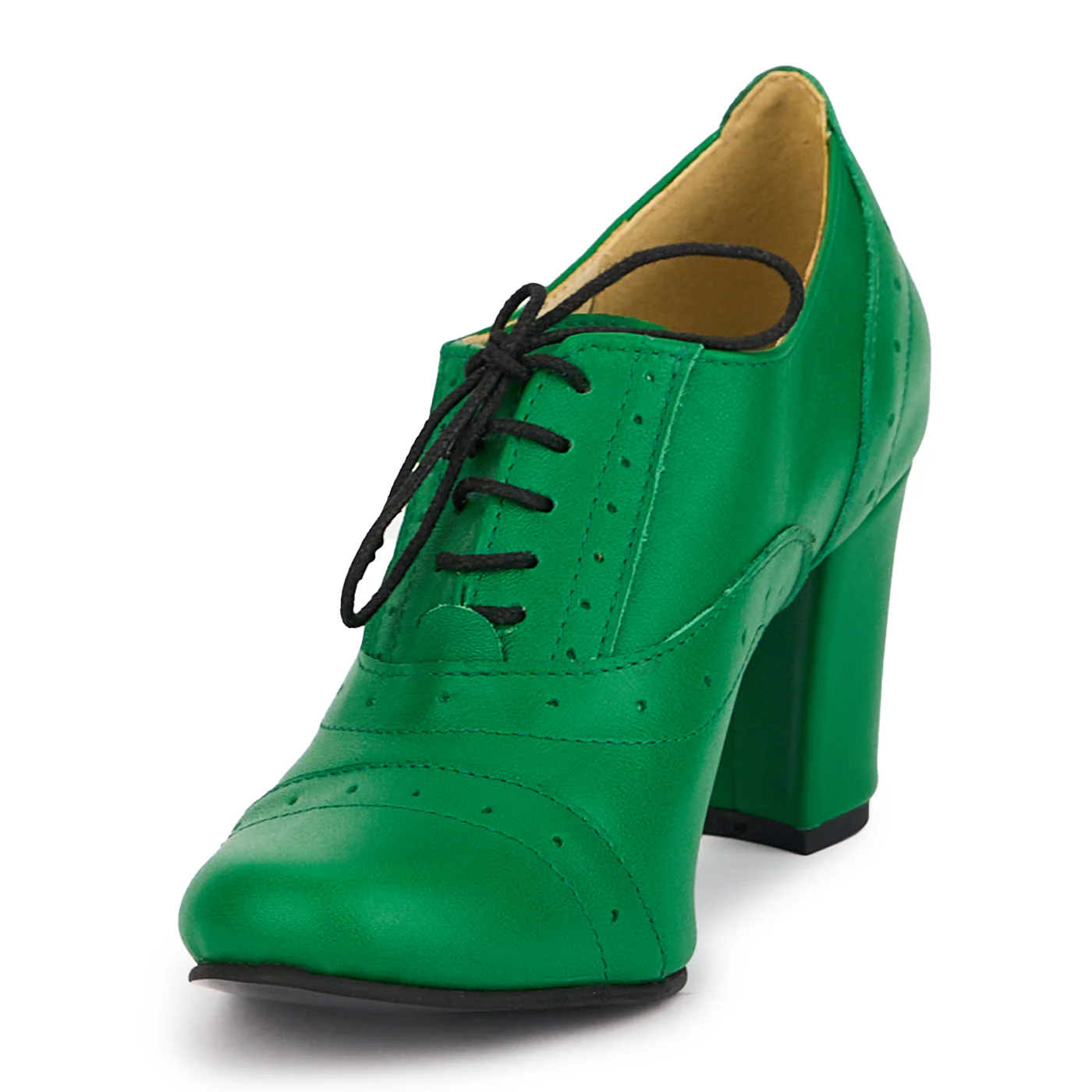 Botine dama din piele naturala verde cu toc gros 7.5 cm 16817 - Image 3
