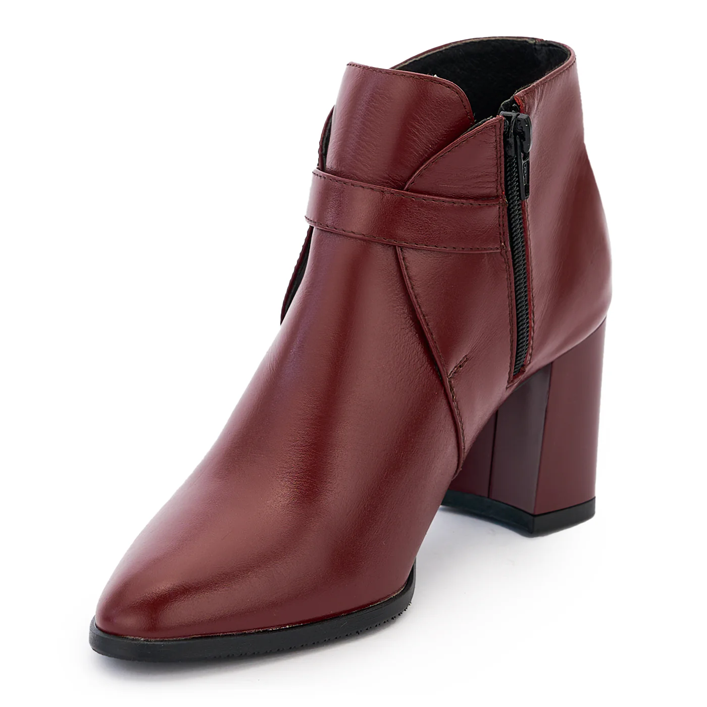 Botine dama din piele naturala visinie 14159 - Image 3
