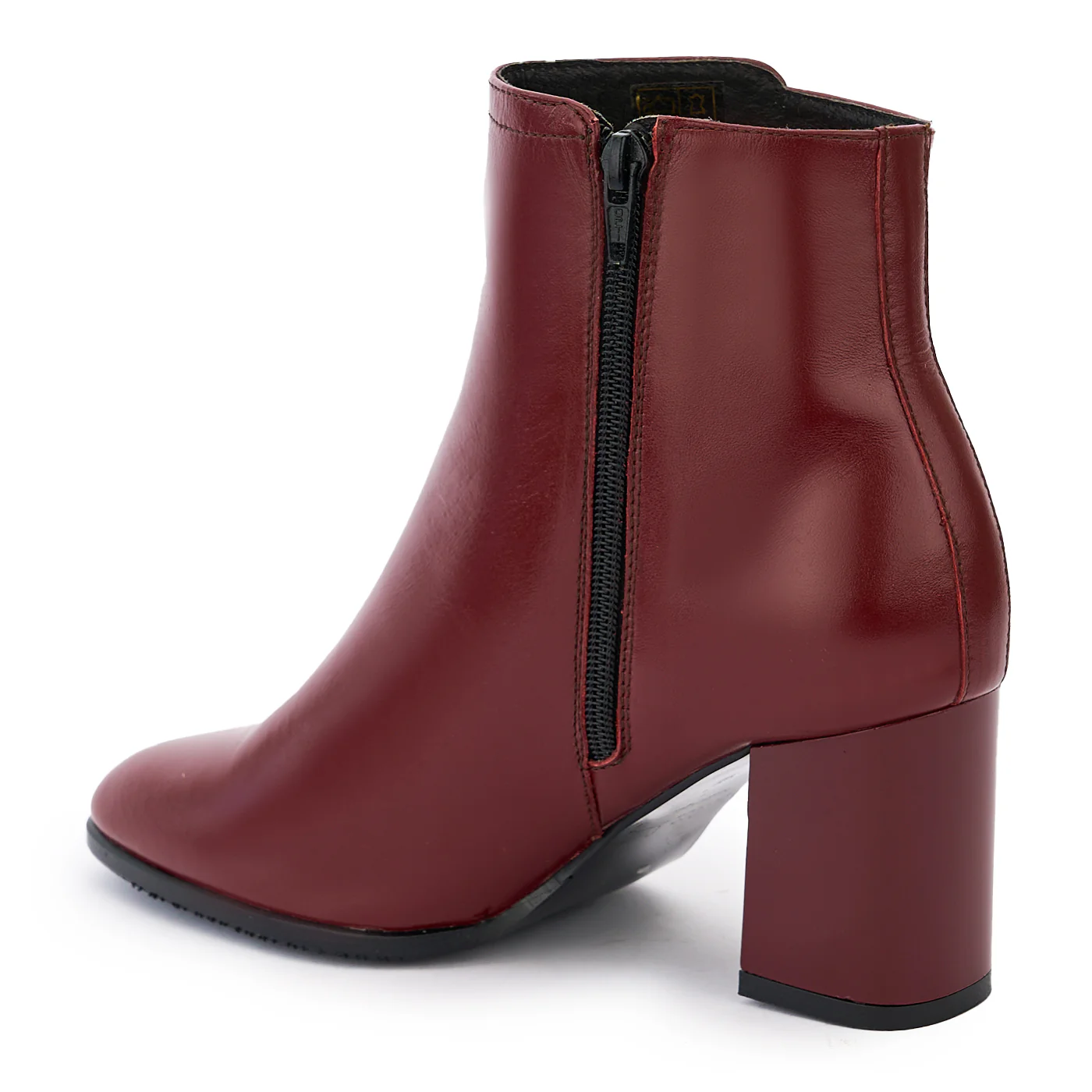 Botine dama din piele naturala visinie 14223 - Image 2