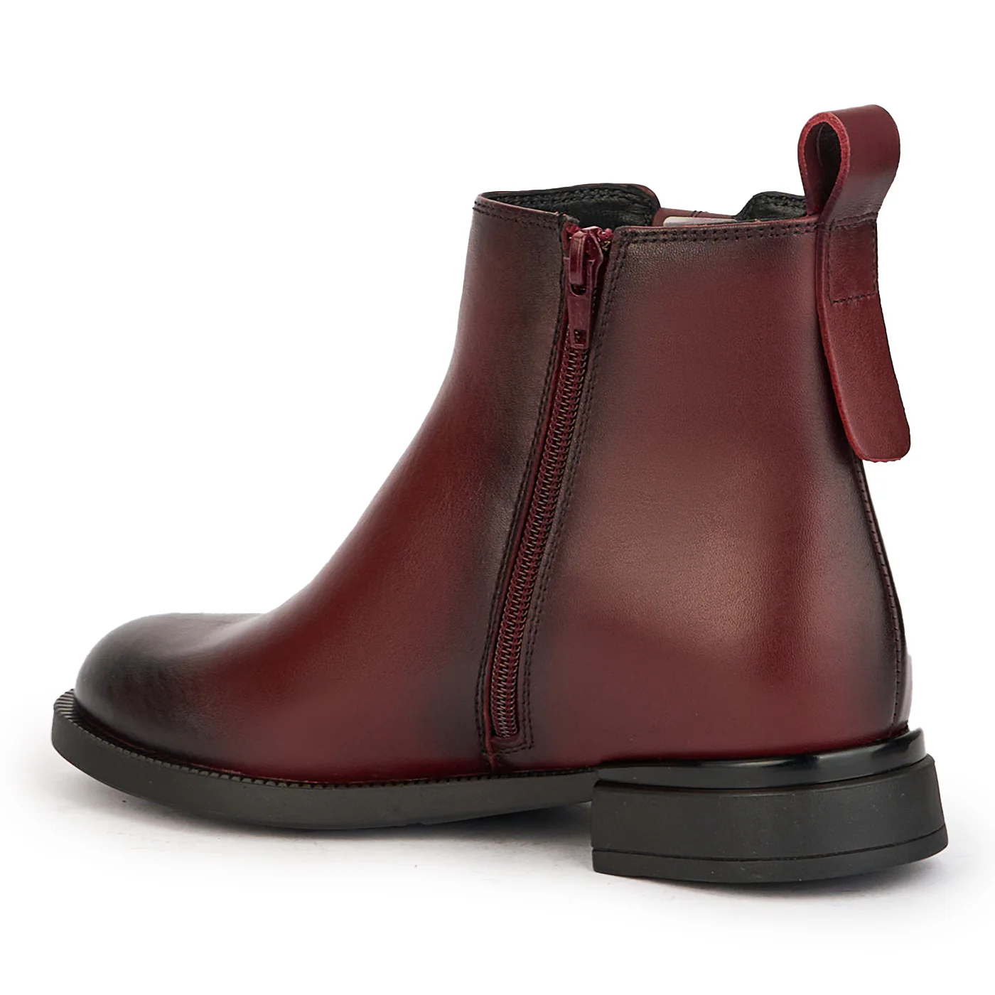 Botine dama din piele naturala visinie 17208 - Image 2