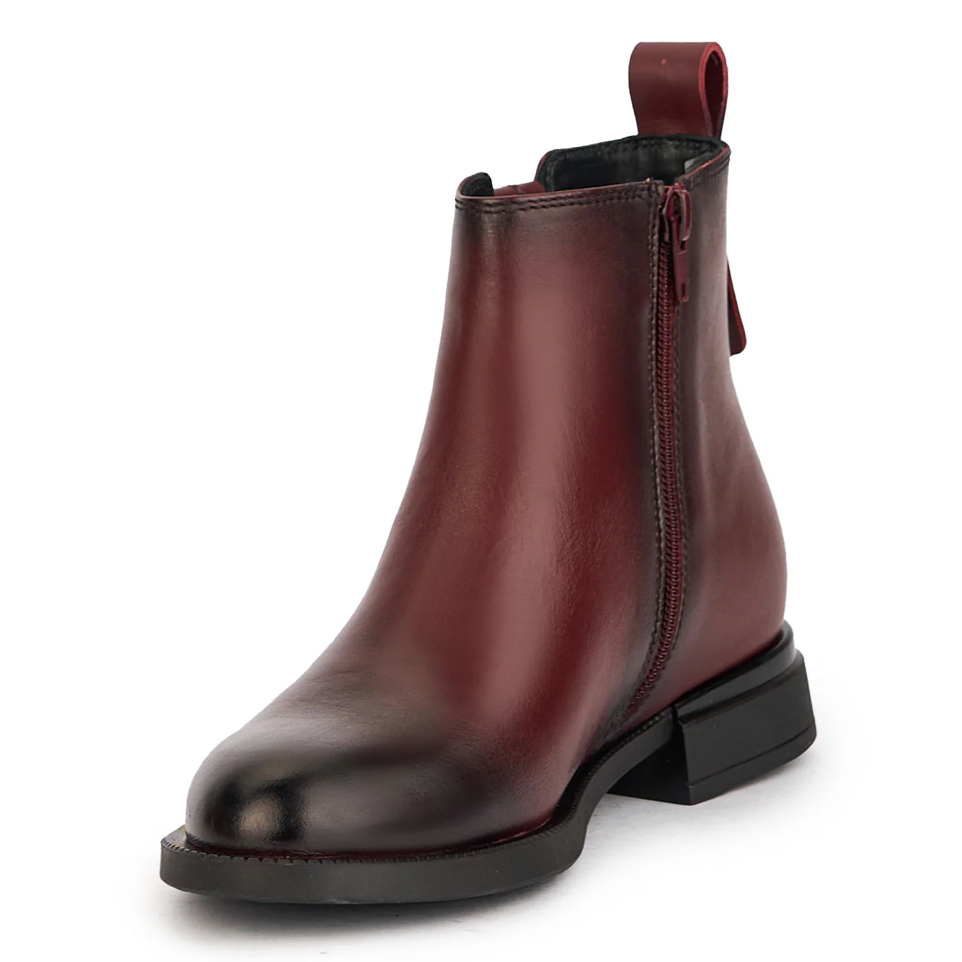 Botine dama din piele naturala visinie 17208 - Image 3