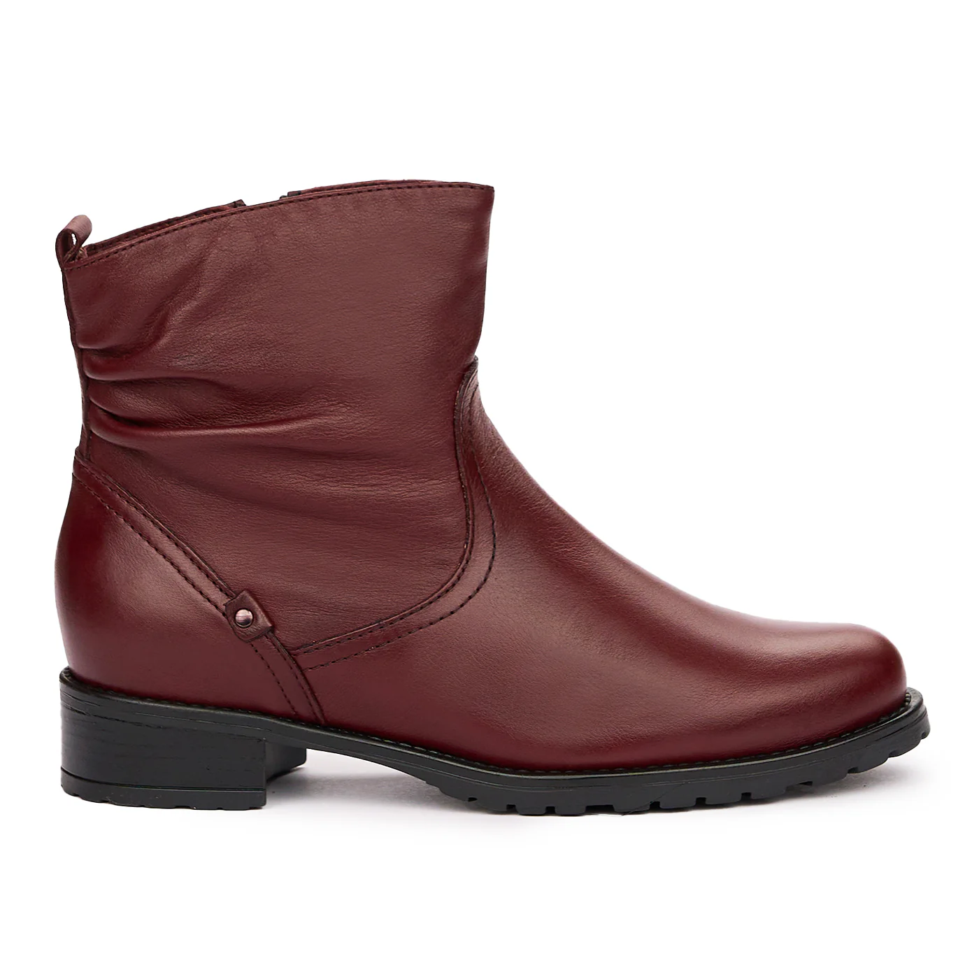 Botine dama din piele naturala visinie 3992
