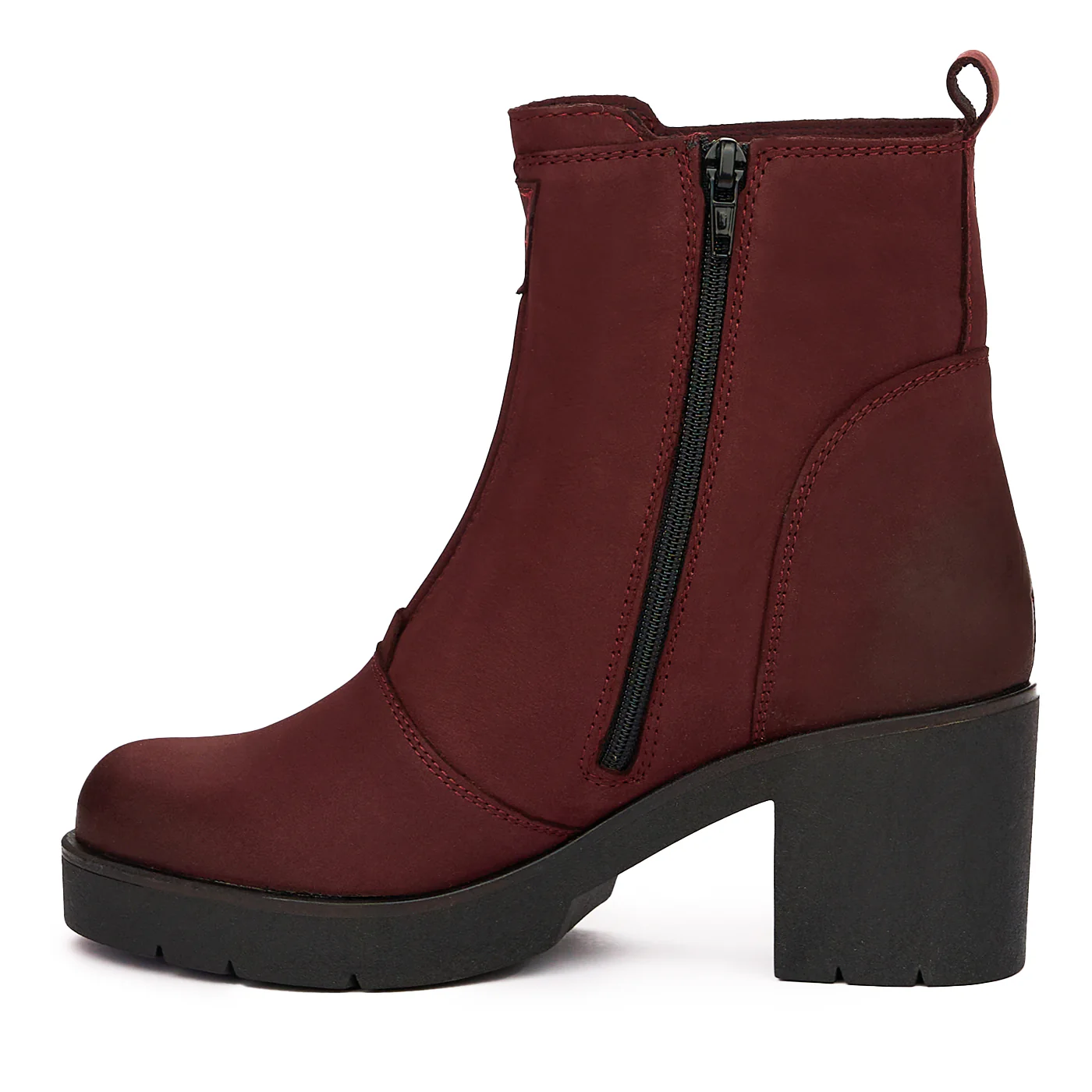 Botine dama din piele naturala visinie 3997 - Image 4