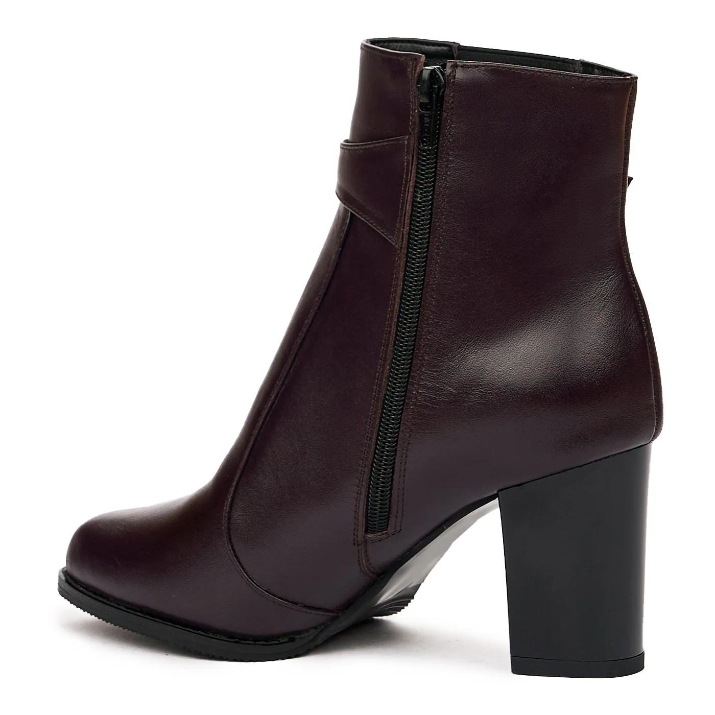 Botine dama din piele naturala visinie 6709 - Image 3