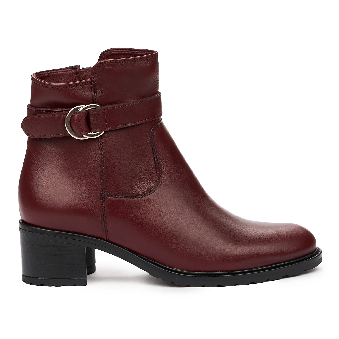 Botine Dama din Piele Naturala Visinie 8298