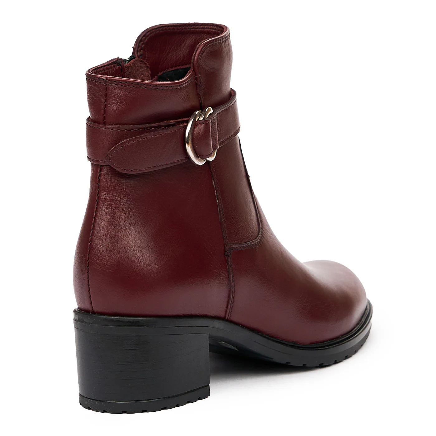 Botine Dama din Piele Naturala Visinie 8298 - Image 2