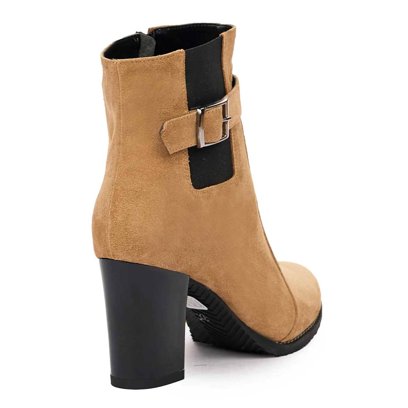 Botine Dama Elegante Piele Naturala Toc 8 Cm Bej 6606 - Image 2