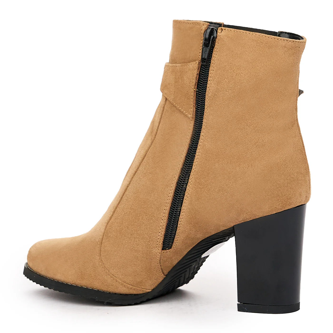 Botine Dama Elegante Piele Naturala Toc 8 Cm Bej 6606 - Image 3