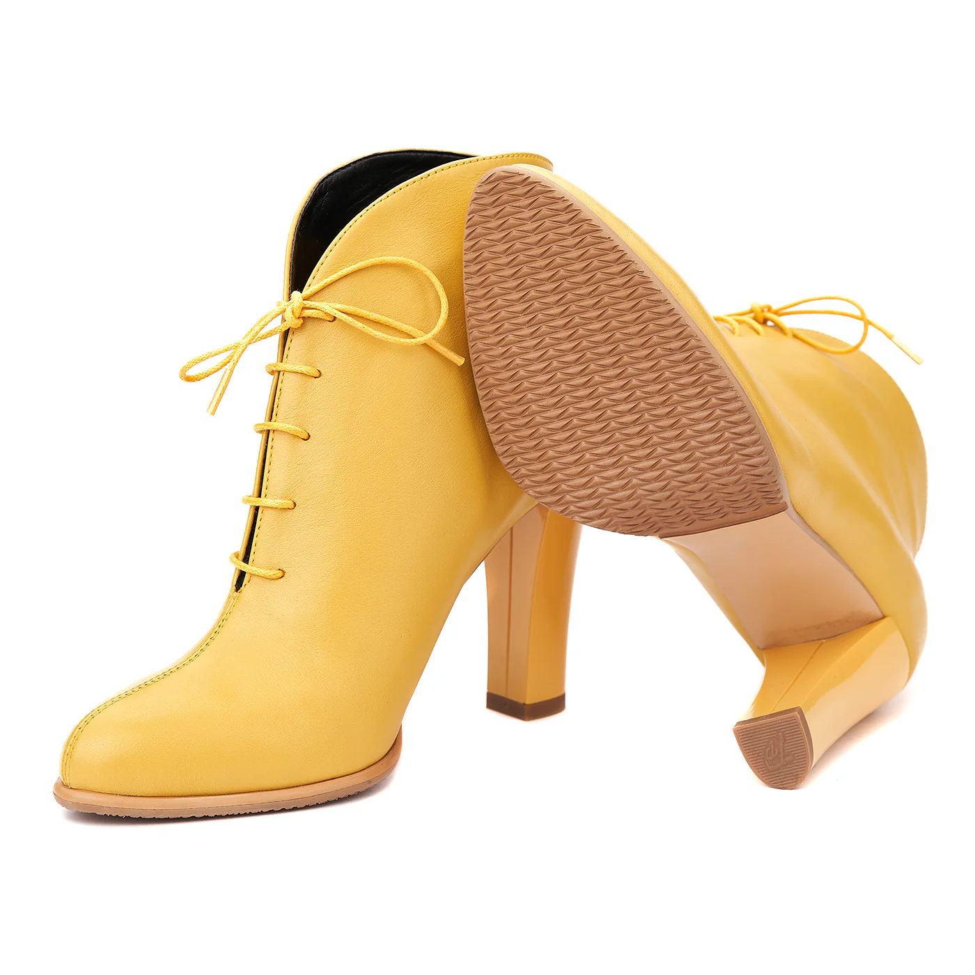 Botine dama galbene din piele naturala 6288 - Image 3